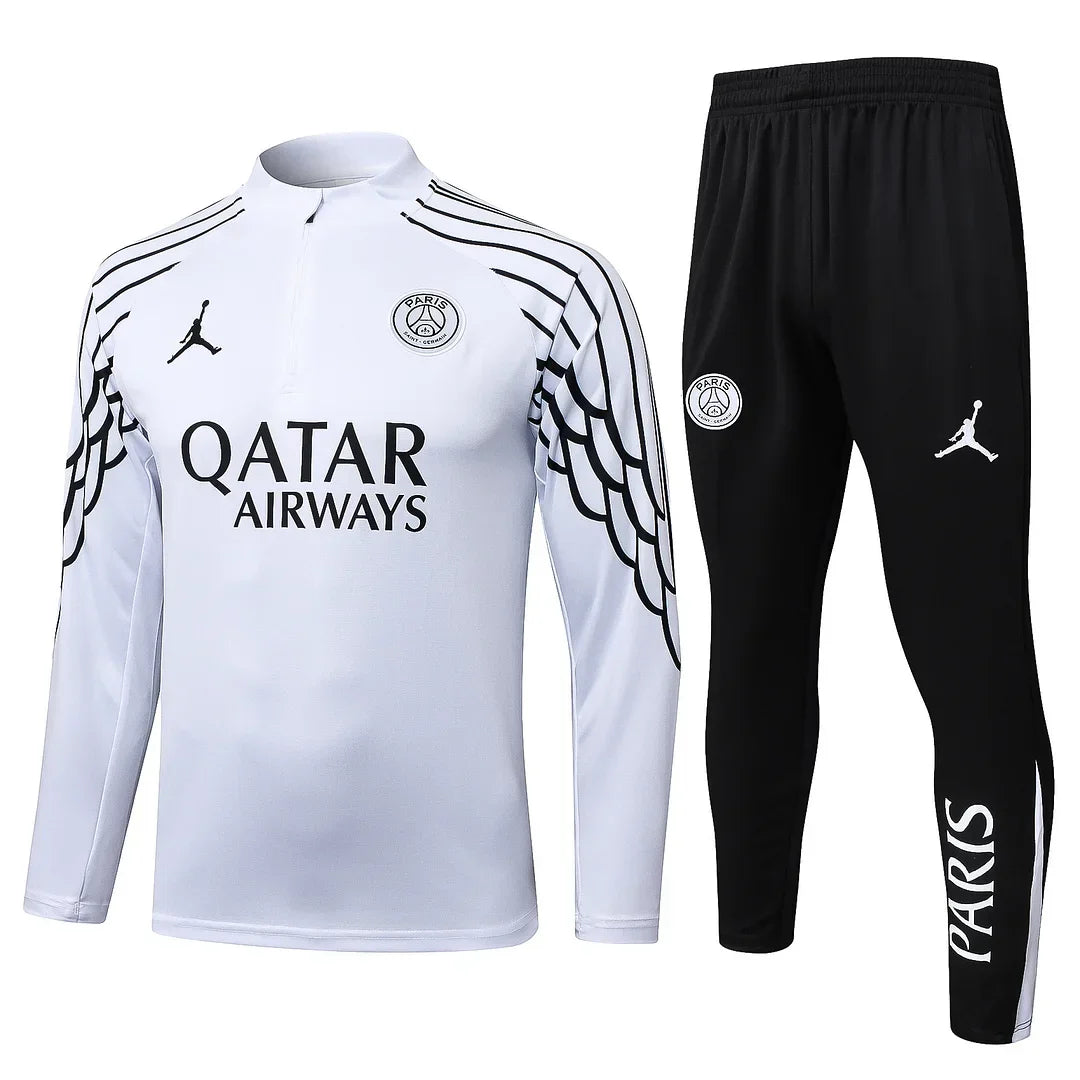 Paris Saint-Germain - 25/26 1/4 Zip Tracksuit White