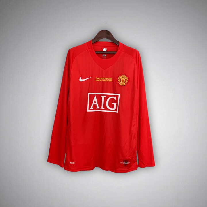 Manchester United FC - Retro Home Shirt 2007/2008 Long Sleeve