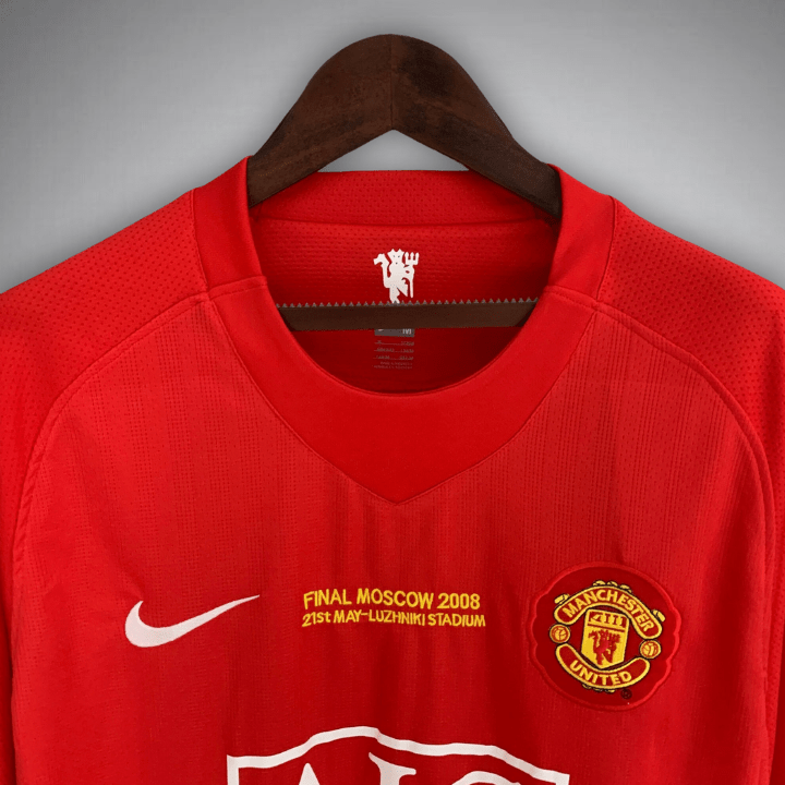 Manchester United FC - Retro Home Shirt 2007/2008 Long Sleeve
