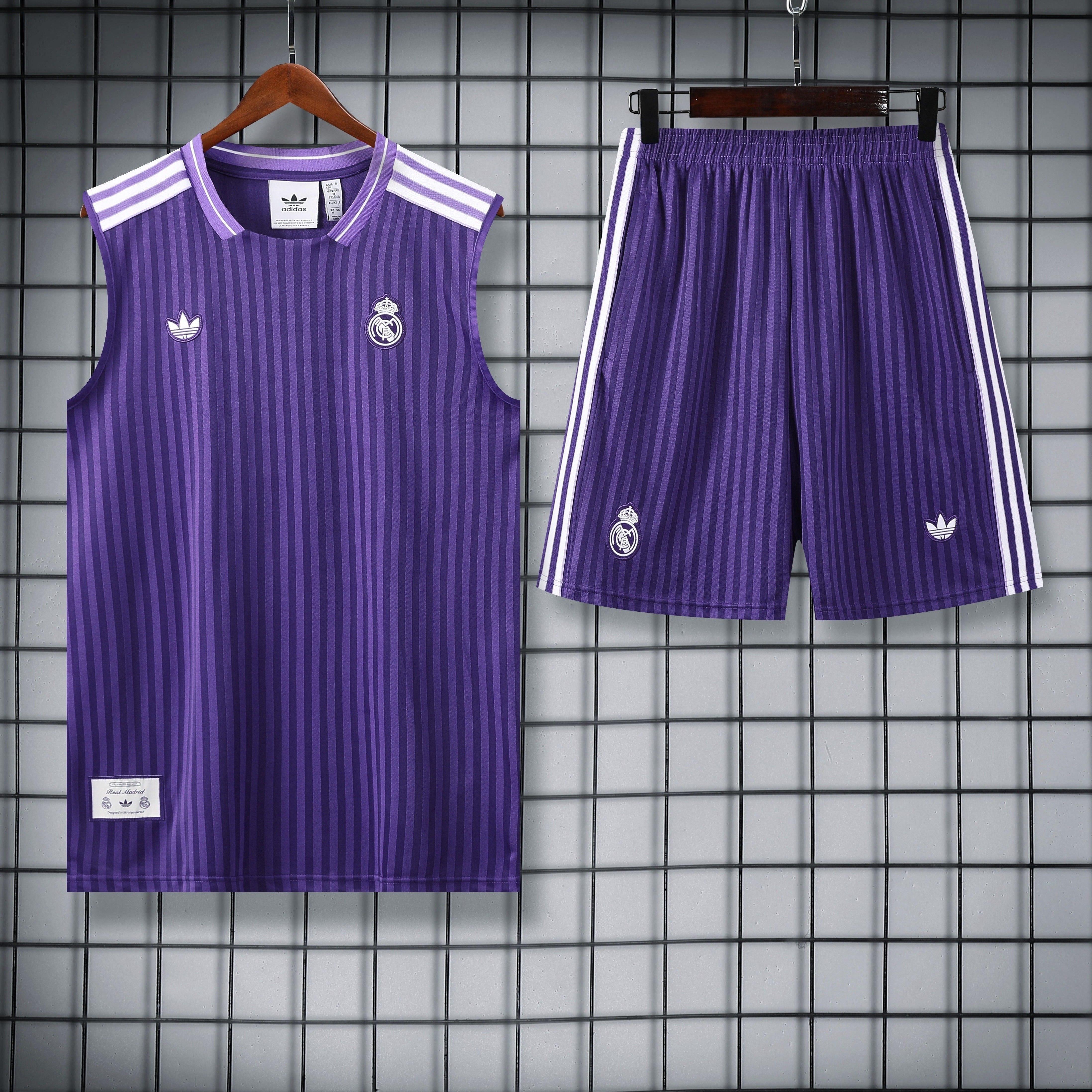 Real Madrid CF - Terrace Icons Tank Top Training Set Purple